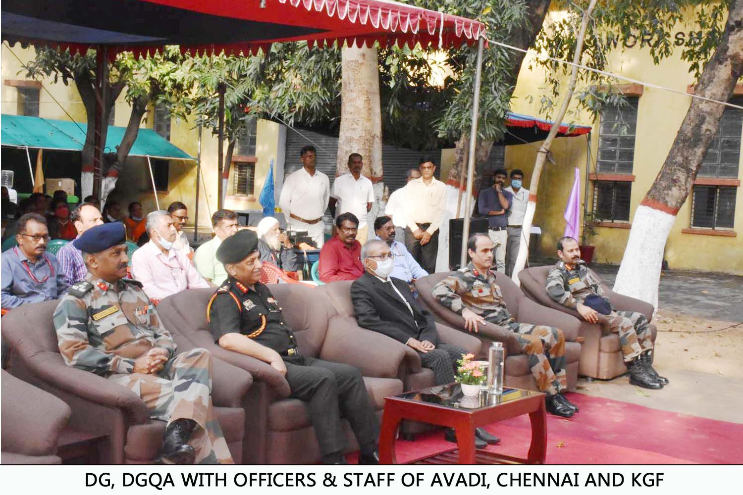  DG, DGQA With Officers & Staff Of Avadi, Chennai And Kgf 