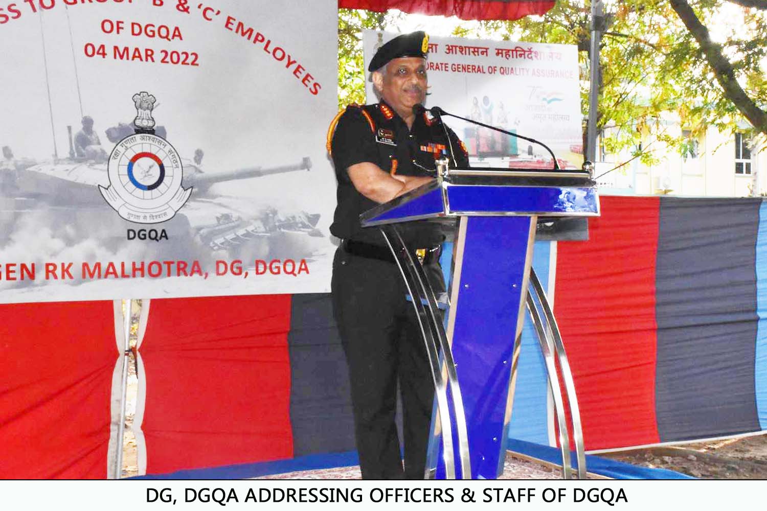  DG, DGQA Addressing Officers & Staff Of DGQA 
